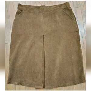 Christopher & Banks Knee Length Trumpet Corduroy Skirt